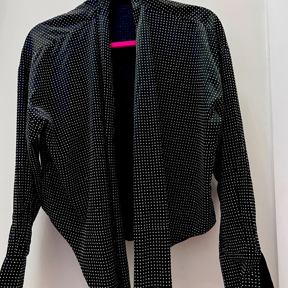 AKIRA ALL THAT GLITTERS TIED UP RHINESTONE BLOUSE - Picture 3 of 3